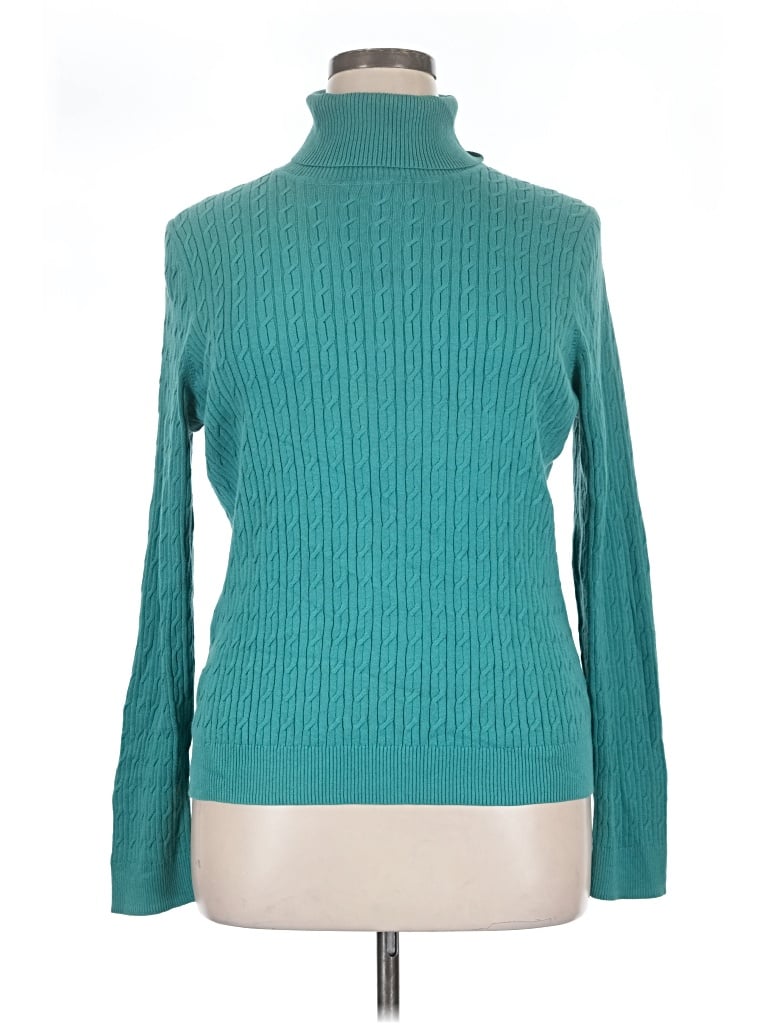 Pre-owned Talbots Turtleneck Sweater In Teal