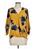 West Kei 100% Polyester Yellow 3/4 Sleeve Blouse Size L - photo 1