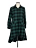 Unbranded 100% Polyester Plaid Green Casual Dress Size M - photo 1