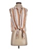 Cloth & Stone Tan Sleeveless Button-Down Shirt Size XS - photo 1