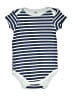 Hb 100% Cotton Stripes Blue Short Sleeve Onesie Size 3-6 mo - photo 1