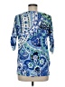 Talbots Paisley Blue 3/4 Sleeve Blouse Size M - photo 2