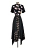 ASOS 100% Polyester Floral Polka Dots Black Casual Dress Size 4 - photo 2