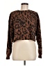 Active by Old Navy Animal Print Brown Pullover Sweater Size M - photo 1