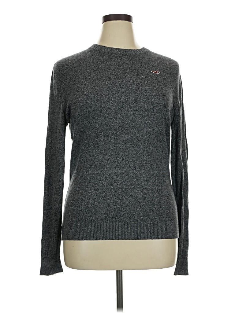 Pre-owned Hollister Long Sleeve T-shirt In Gray