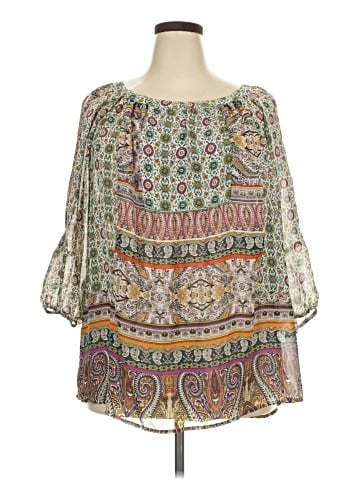 Roz & Ali 3/4 Sleeve Blouse (view 1)