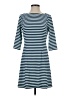 J. McLaughlin Stripes Blue Casual Dress Size S - photo 1