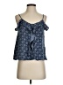 Freebird 100% Rayon Paisley Blue Sleeveless Blouse Size XS (estimated) - photo 1