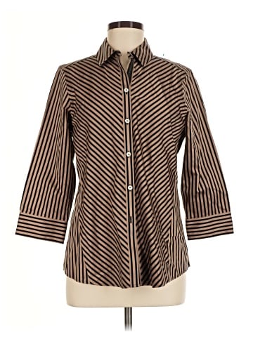 Foxcroft 3/4 Sleeve Button-Down Shirt (view 1)