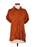 Lulus 100% Rayon Orange Short Sleeve Blouse Size S - photo 1