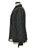 Express 100% Recycled Polyester Houndstooth Black Long Sleeve Blouse Size XL - photo 5