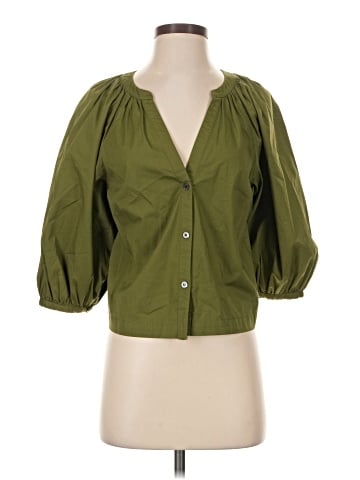 STAUD 3/4 Sleeve Button-Down Shirt (view 1)