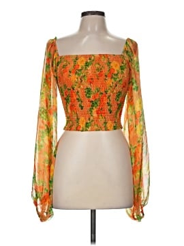Caroline Constas Long Sleeve Silk Top