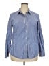 Old Navy Stripes Blue Long Sleeve Button-Down Shirt Size XXL - photo 1
