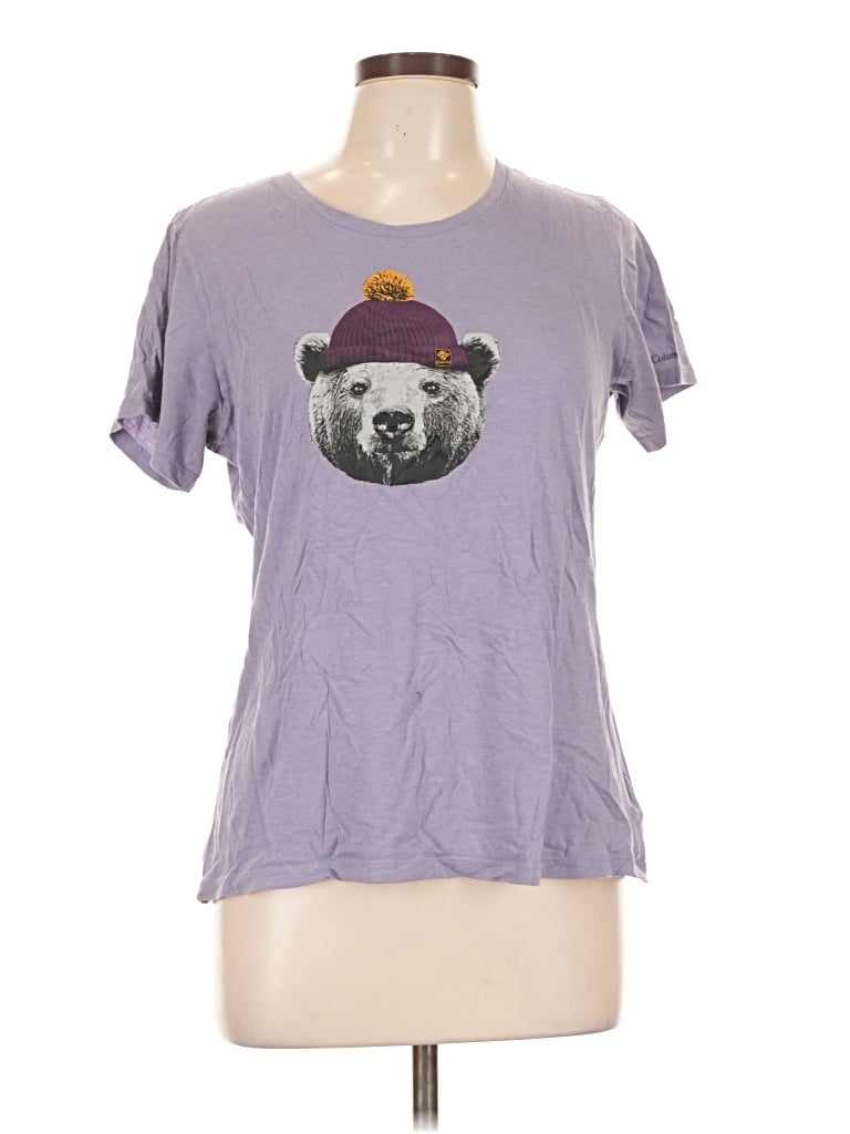 Pre-owned Columbia Short Sleeve T-shirt In Purple