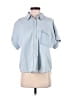 Lulus 100% Cotton Blue Short Sleeve Button-Down Shirt Size S - photo 1