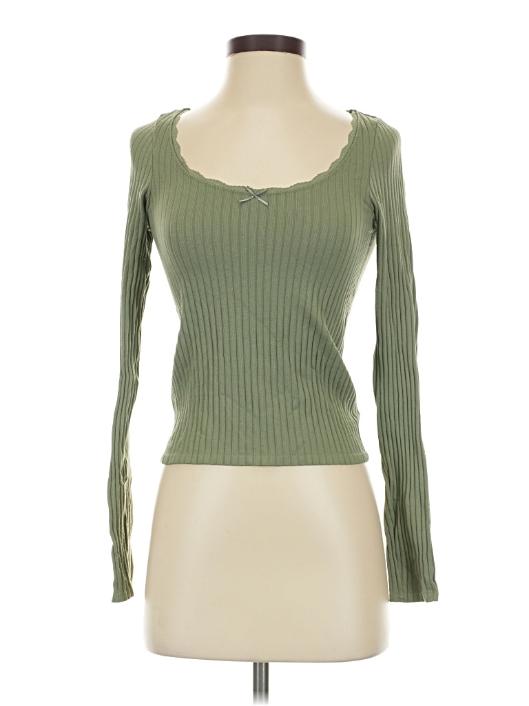Pre-owned Wild Fable Long Sleeve T-shirt In Green