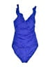 La Blanca Solid Blue One Piece Swimsuit Size S (estimated) - photo 1