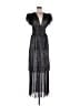 Sabina Musayev 100% Polyester Silver Cocktail Dress Size M - photo 1
