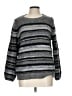 Ann Taylor LOFT Stripes Silver Pullover Sweater Size L - photo 1