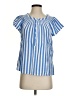 Vineyard Vines 100% Cotton Stripes Blue Short Sleeve Blouse Size S - photo 1
