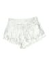 Lululemon Athletica 100% Cotton Metallic Silver Shorts Size 6 - photo 1