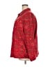 Basic Editions Paisley Red Long Sleeve Blouse Size 2X - photo 5