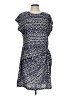 Nicole Miller Print Blue Casual Dress Size L - photo 1