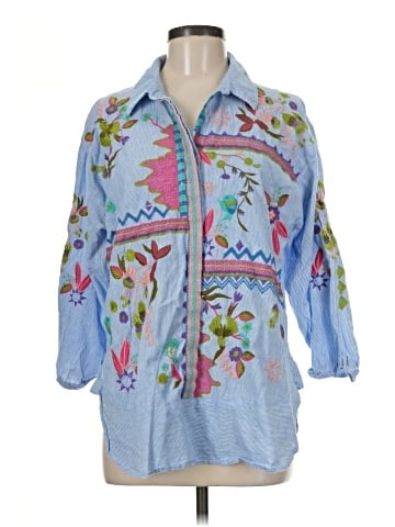 AP.NY 3/4 Sleeve Button-Down Shirt (view 1)