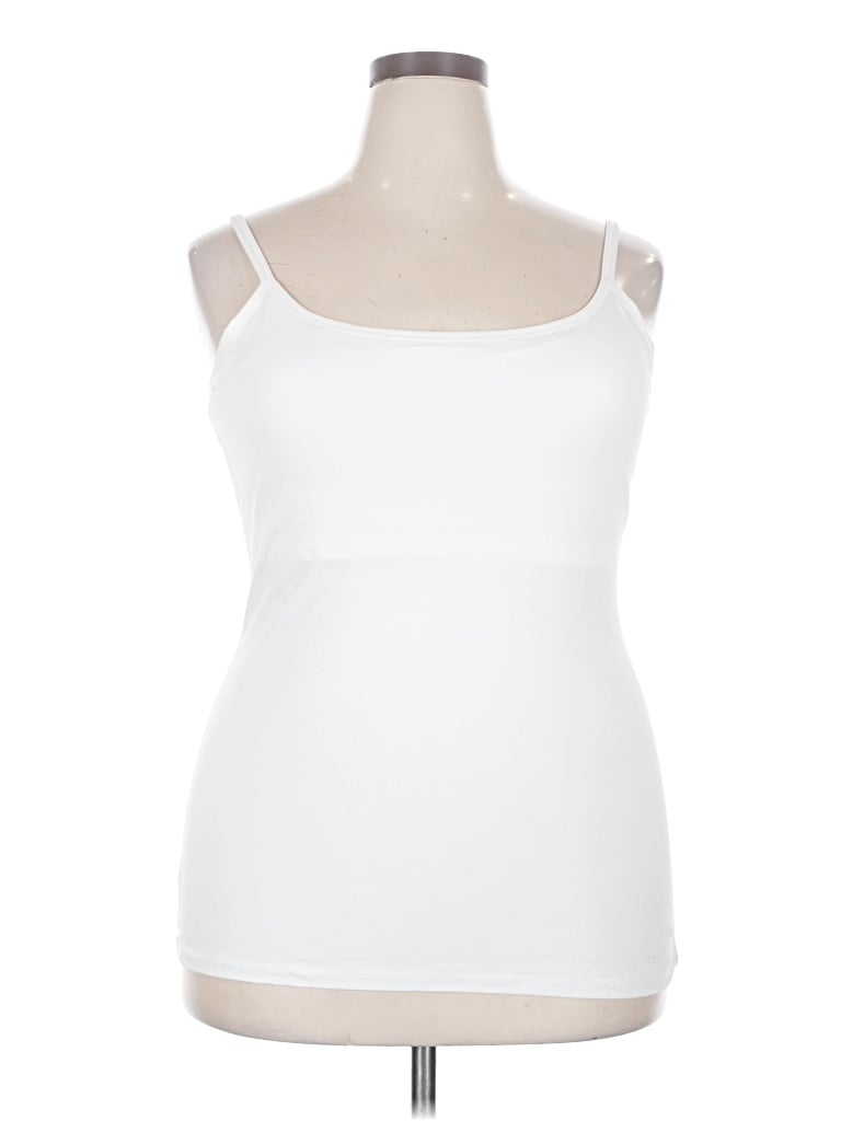 Pre-owned Pact Tank Top White Strapless Neckline Tops