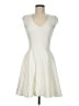 Bar III Solid Ivory Cocktail Dress Size M - photo 1