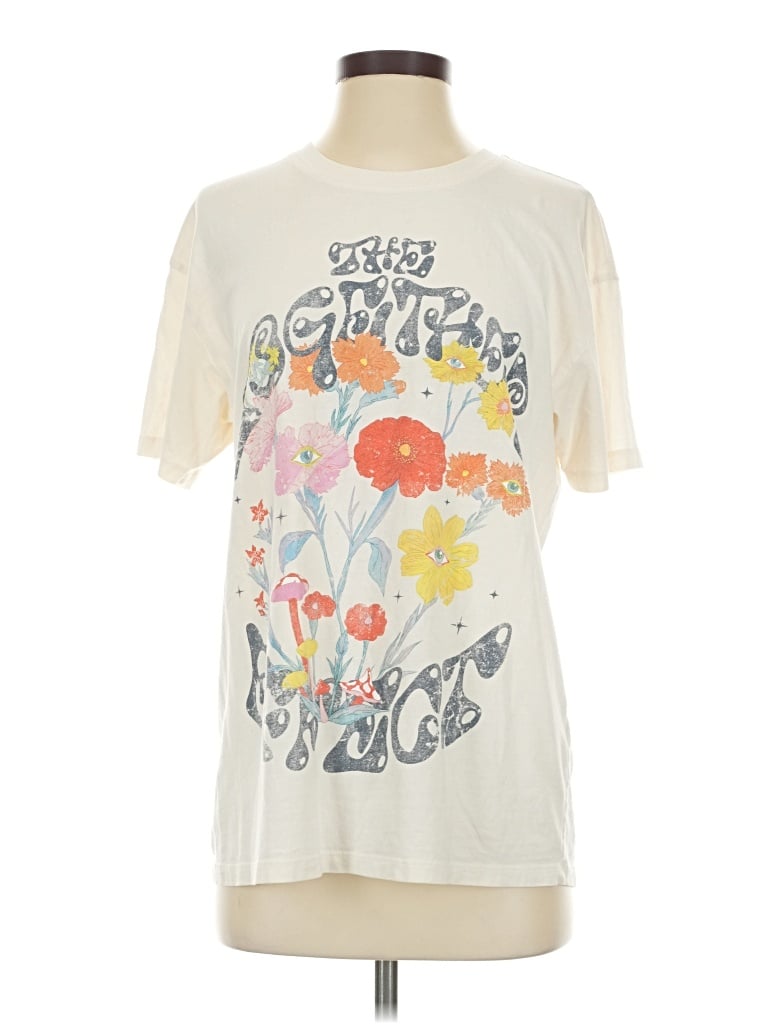 Pre-owned Hollister Short Sleeve T-shirt In Ivory
