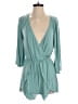 TCEC 100% Rayon Solid Teal Blue Romper Size S - photo 1