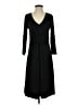 Lands' End Solid Black Casual Dress Size S - photo 1