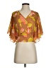 Tiny 100% Rayon Orange Short Sleeve Blouse Size S - photo 1