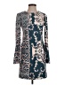 Nanette Lepore Paisley Teal Casual Dress Size 0 - photo 1