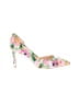 Nine West Floral Pink Heels Size 9 1/2 - photo 1