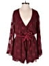 Luxxel 100% Polyester Hearts Burgundy Romper Size S - photo 1