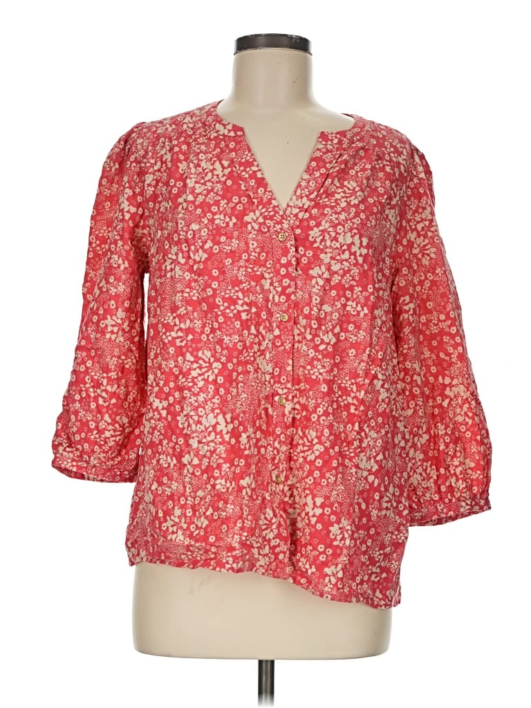 Pre-owned Knox Rose 3/4 Sleeve Blouse In Red