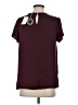 Hazel 100% Polyester Burgundy Short Sleeve Blouse Size S - photo 2