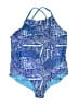 Lands' End Print Blue One Piece Swimsuit Size 14 - 16 - photo 1