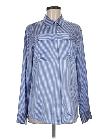 T by Alexander Wang Long Sleeve Silk Top (view 1)