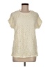 Cable & Gauge 100% Polyester Ivory Short Sleeve Blouse Size M - photo 1
