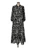 Max Studio 100% Polyester Print Black Casual Dress Size M (estimated) - photo 1