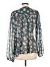 Billabong 100% Polyester Floral Teal 3/4 Sleeve Blouse Size L - photo 2