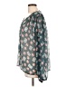 Billabong 100% Polyester Floral Teal 3/4 Sleeve Blouse Size L - photo 5