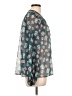 Billabong 100% Polyester Floral Teal 3/4 Sleeve Blouse Size L - photo 4