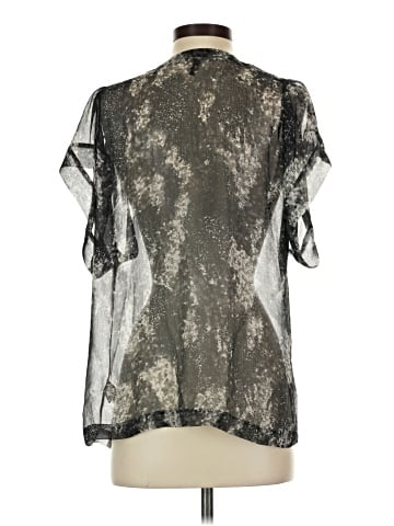7 For All Mankind Short Sleeve Silk Top (view 2)