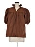 Unbranded 100% Polyester Brown 3/4 Sleeve Blouse Size M - photo 1