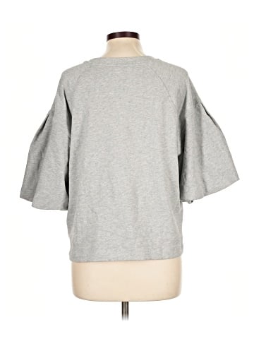 Madewell Heathered Raglan Puff-Sleeve Sweatshirt (view 2)